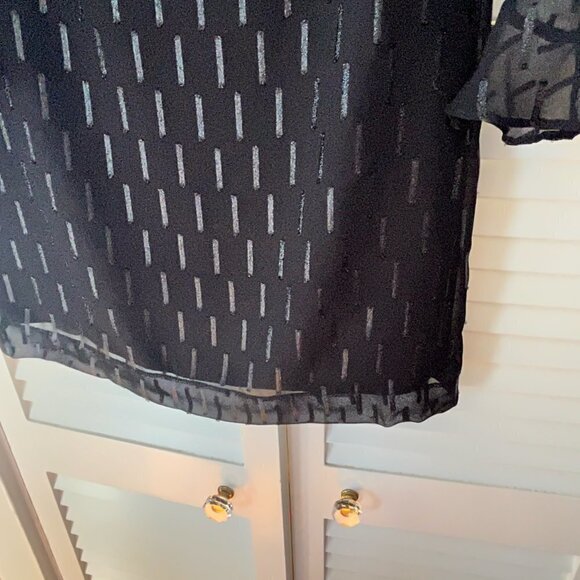 Banana Republic Shimmer Black Long Sleeve Shift dress 2 - Picture 6 of 13